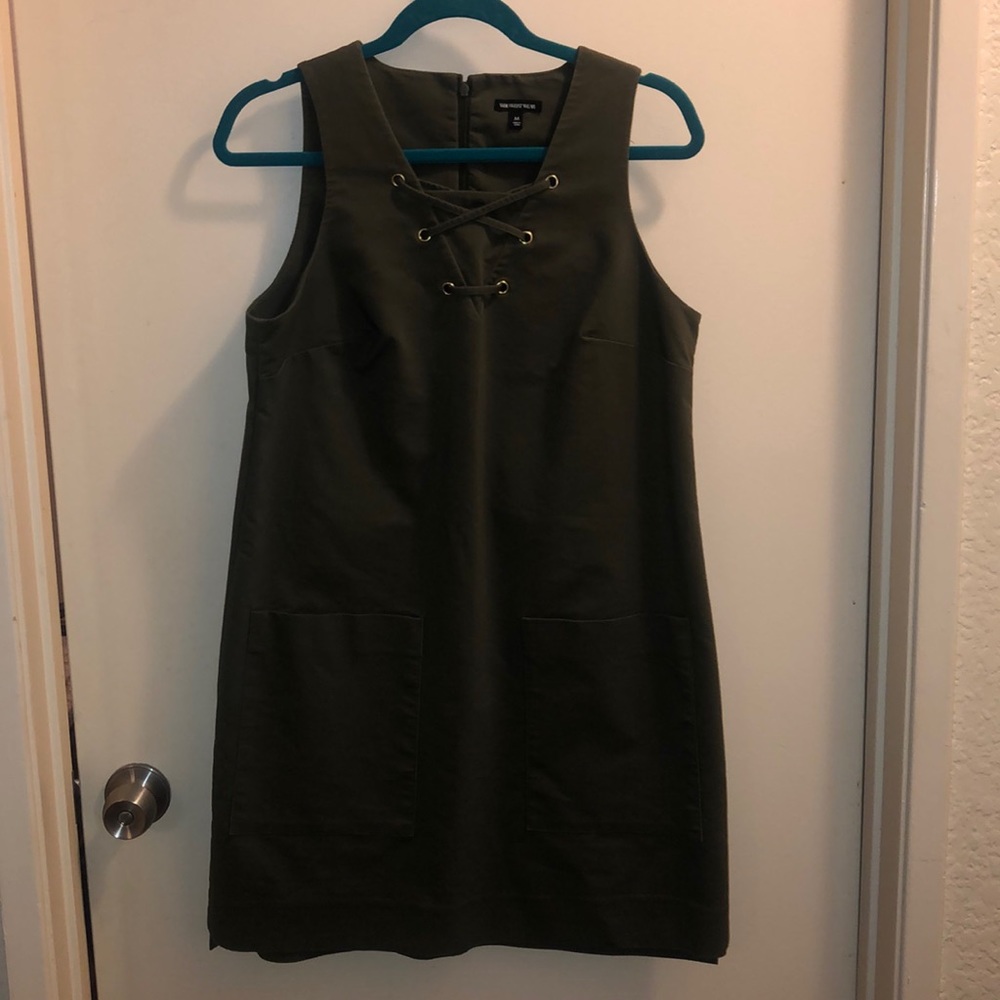 Olive Green Shift Dress